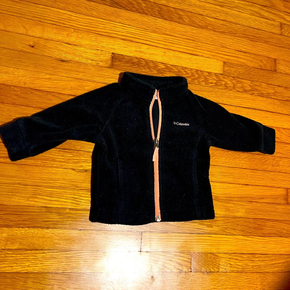 Columbia black fleece 3-6 months